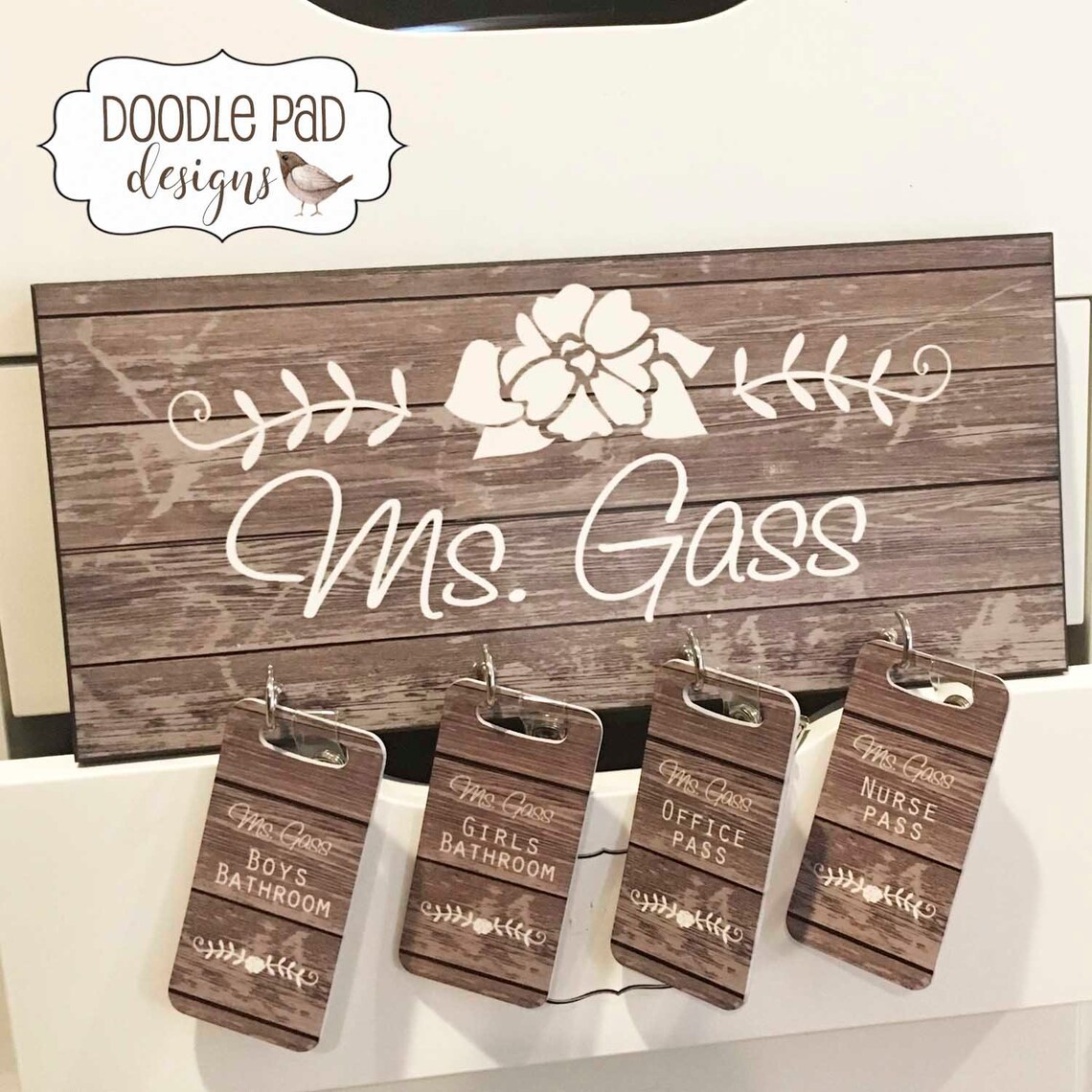 Farmhouse Inspired Classroom Decor, Hall Passes Sign, Teacher Gift ...
