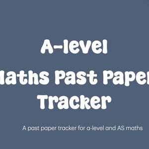 Een niveau Maths Past-papiertracker