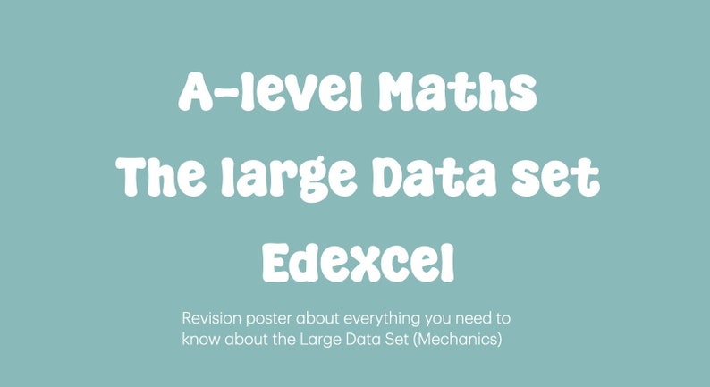 The Large Data Set Revision Poster - Etsy