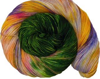 Beltane - Hand dyed yarn - Mohair - Fingering - Sock - DK - Sport - Worsted - Bulky - Variegated  yarn