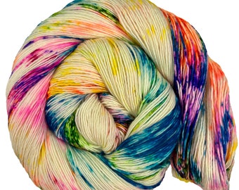 Grand Tableau - Hand dyed yarn - Mohair - Fingering - Sock - DK - Sport - Worsted - Bulky - Speckled Yarn