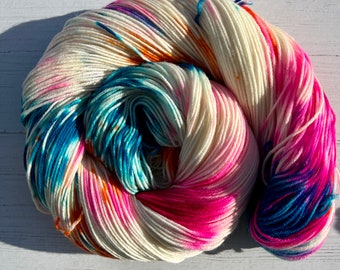 Unicorn Farts - Hand dyed yarn - Mohair - Fingering - Sock - DK - Sport - Worsted - Bulky - Variegated Fantasy Yarn