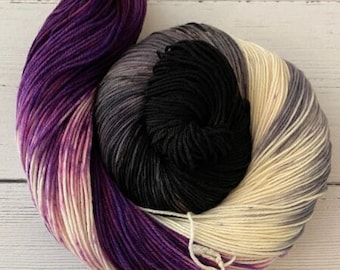 Asexual Pride- Hand dyed yarn - Mohair - Fingering - Sock - DK - Sport - Worsted - Bulky - Variegated  yarn