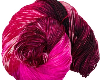 Be Mine - Hand dyed yarn - Mohair - Fingering - Sock - DK - Sport - Worsted - Bulky - Variegated Valentine yarn