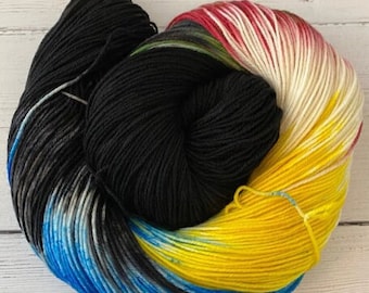 Disability Pride- Hand dyed yarn - Mohair - Fingering - Sock - DK - Sport - Worsted - Bulky - Variegated  yarn