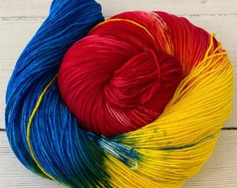 Pansexual Pride - Hand dyed yarn - Mohair - Fingering - Sock - DK - Sport - Worsted - Bulky - Variegated  yarn