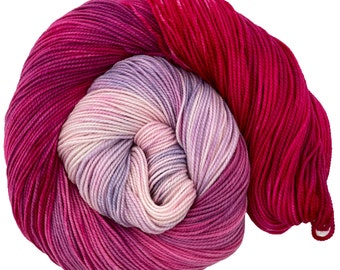 3rd Grade Valentine - Hand dyed yarn - Mohair - Fingering - Sock - DK - Sport - Worsted - Bulky - Variegated Valentine yarn