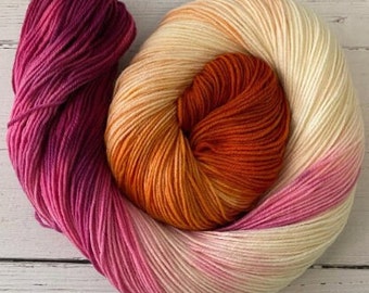 Lesbian Pride- Hand dyed yarn - Mohair - Fingering - Sock - DK - Sport - Worsted - Bulky - Variegated  yarn