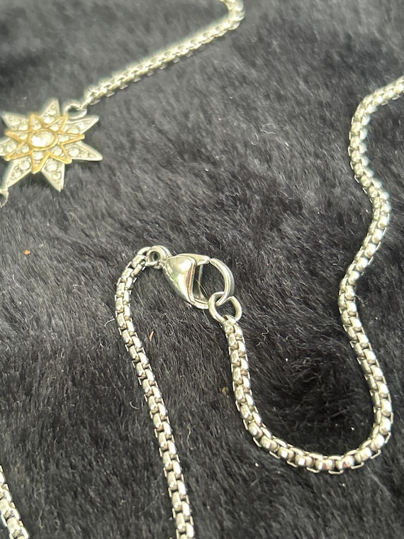 Celestial Starburst Statement Necklace – Silver &… - image 5