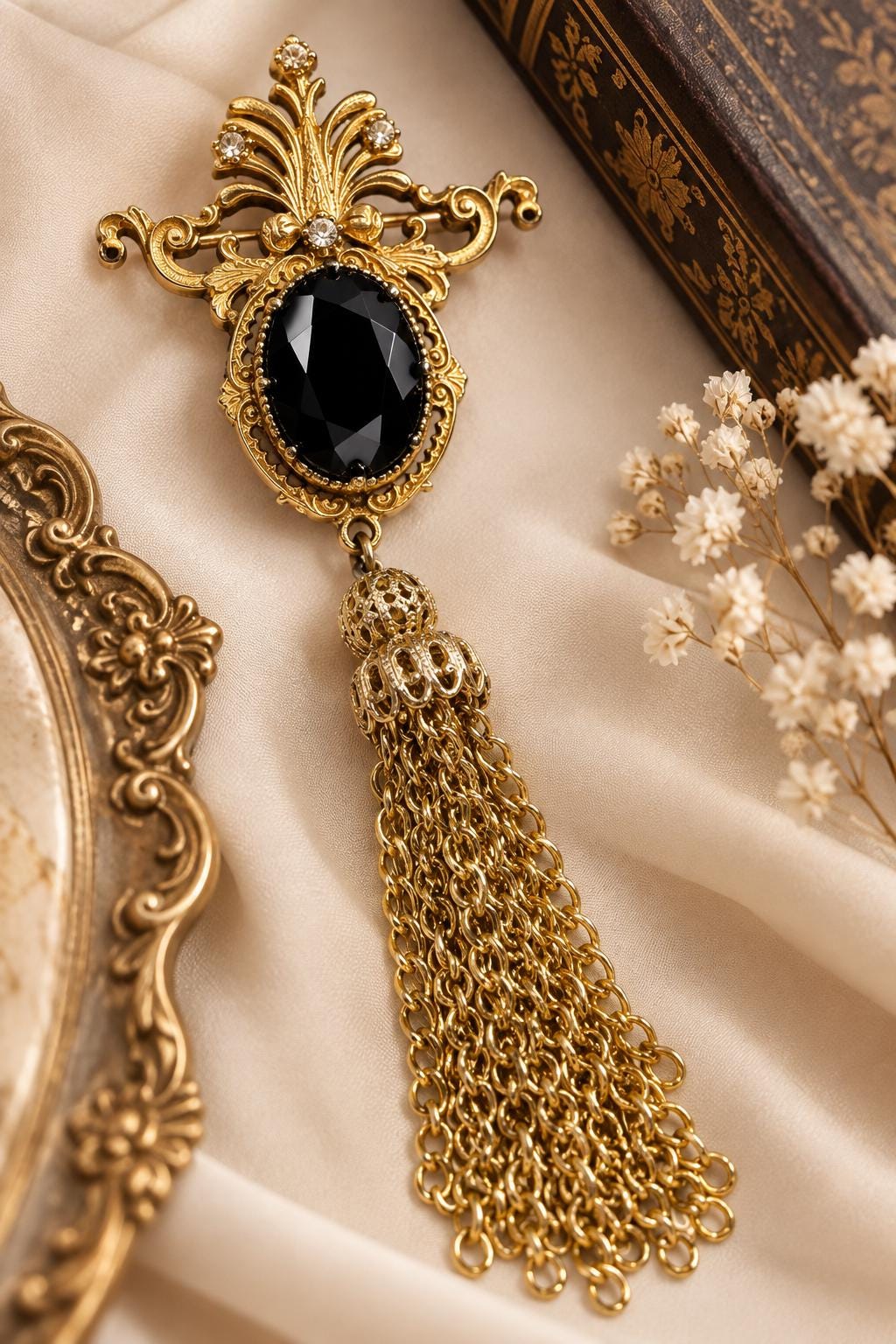 FLORENZA ハンドメイド 花形ペンダント 金メッキ クリスタル Florenza Jewelry - Etsy