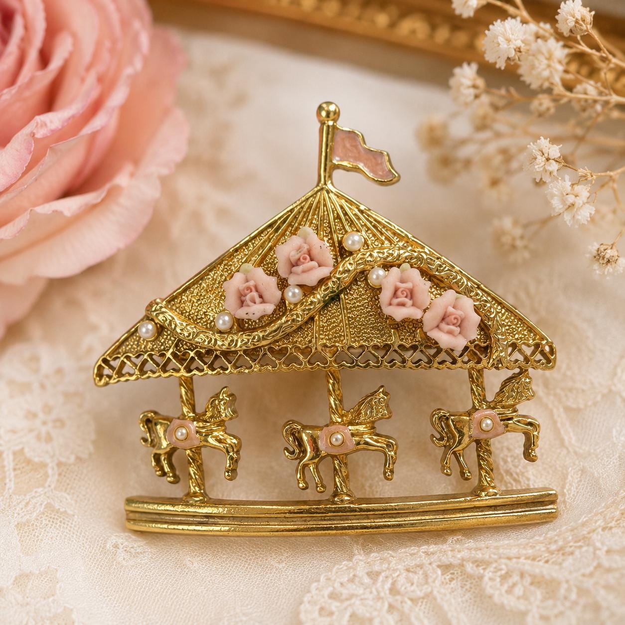 Porcelain Merry Go Round - Etsy