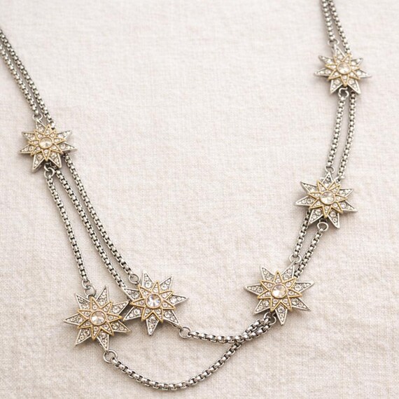 Celestial Starburst Statement Necklace – Silver &… - image 4