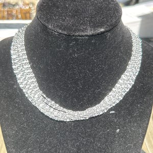 Vintage Sarah Coventry silver-tone multi-strand chain necklace