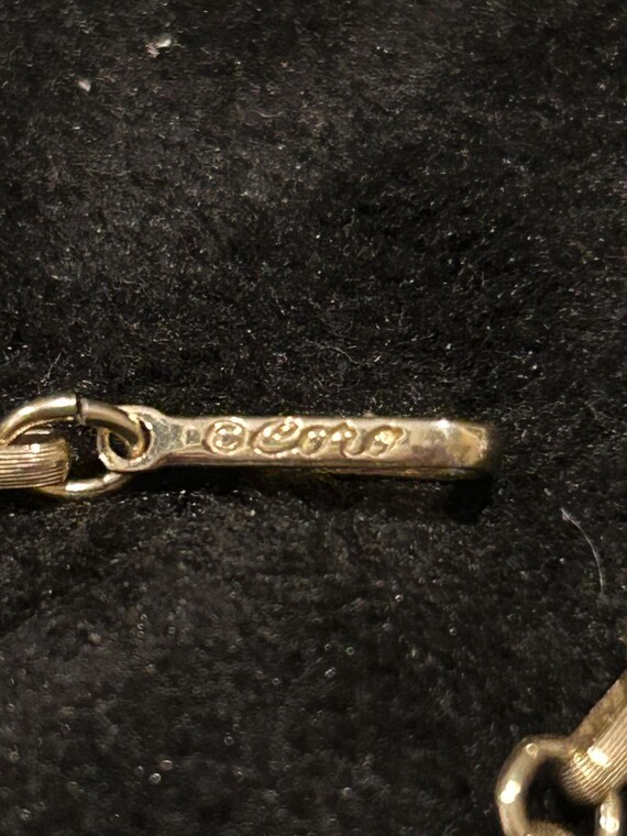 Vintage Coro Ruby AB Rhinestone Leaf Necklace | G… - image 3