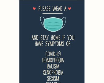 Please Wear a Mask (and Stay Home If You Have Symptoms of Homophobia)