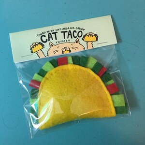 Cat Taco Felt Handsewn Catnip Toy image 1