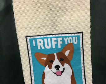 I Ruff You Corgie Serviette à main