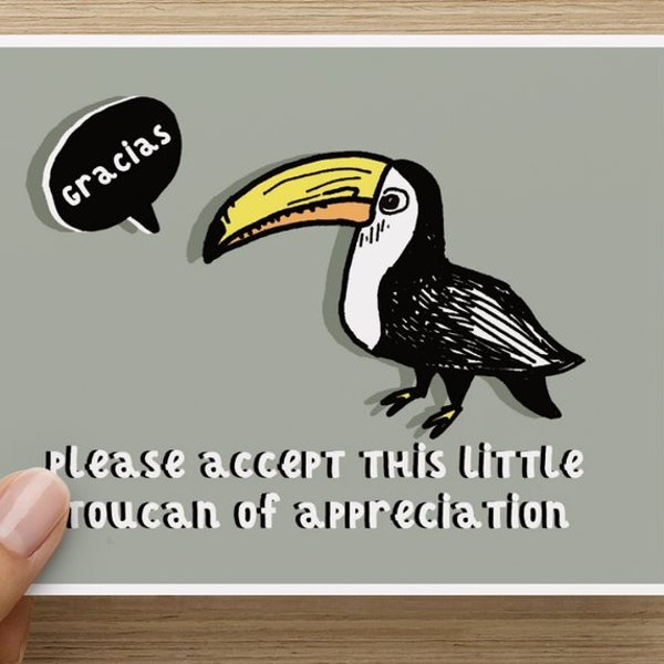 Please Accept This Toucan of Appreciation Recycled Paper Thank You Card