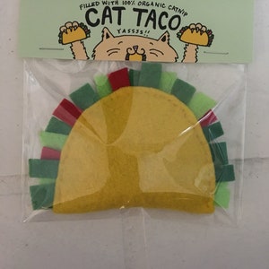 Cat Taco Felt Handsewn Catnip Toy zdjęcie 3