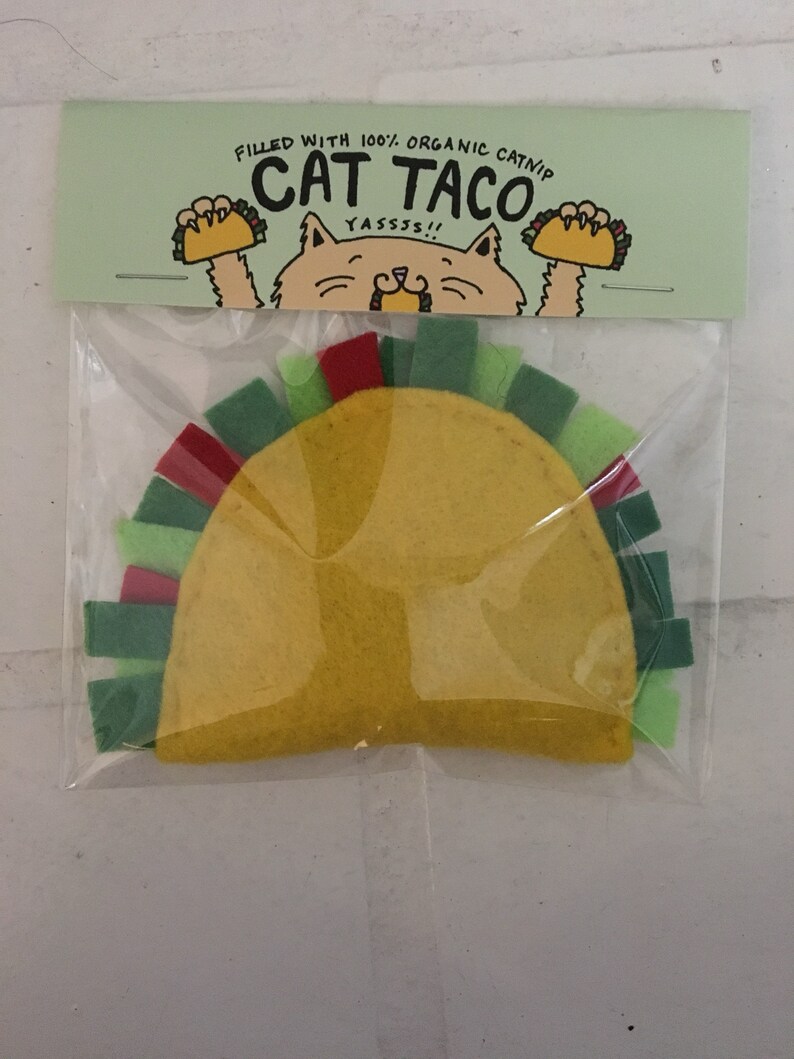 Cat Taco Felt Handsewn Catnip Toy zdjęcie 3