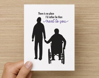 There's No Place I'd Rather Be Than Next To You Recycled Paper Folded Greeting Card