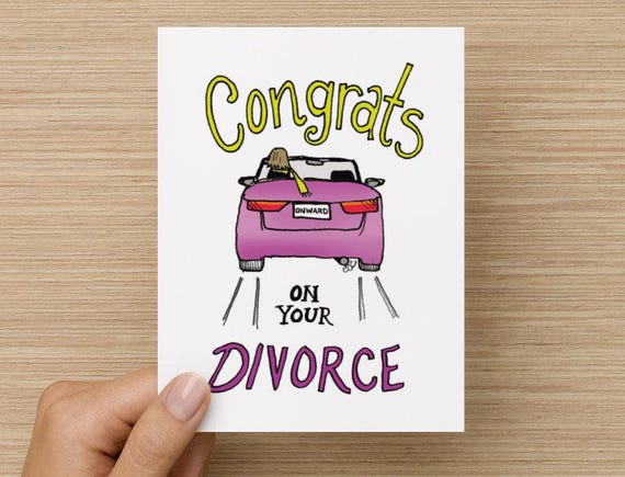 congrats on your divorce supportive thinking of you etsy australia