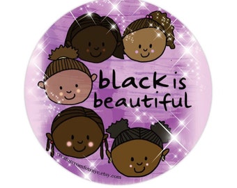 Black is Beautiful 3" Glossy Sticker