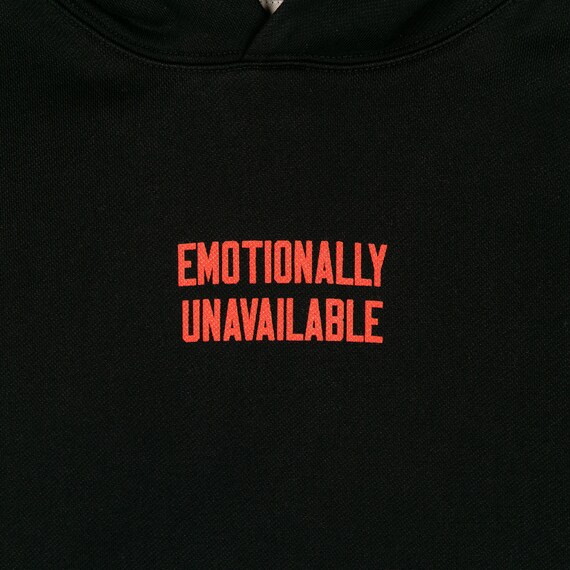 送料関税込み■EMOTIONALLY UNAVAILABLE■Saddest Sound Hoodie Emotionally Unavailable Saddest Sound パーカー | ブラック