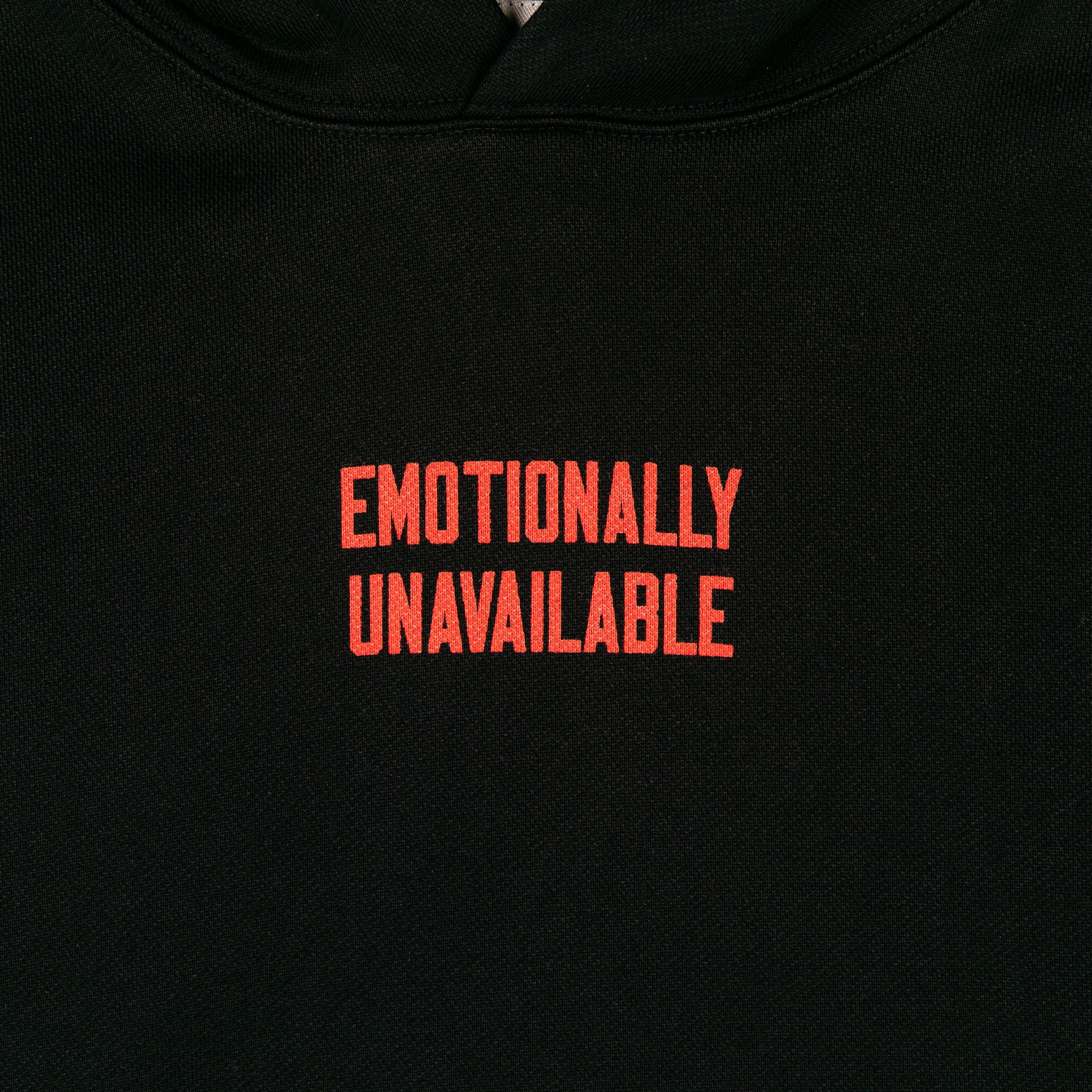 EMOTIONALLY UNAVAILABLE Black Hoodie - Etsy