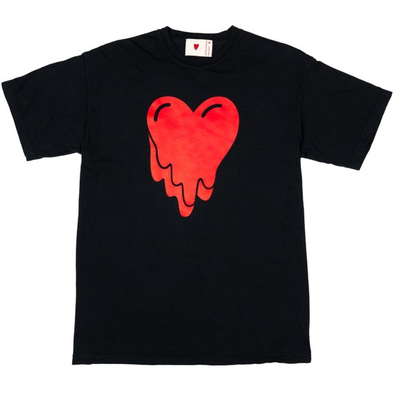 EMOTIONALLY UNAVAILABLE Melting Heart Tee in Black - Etsy