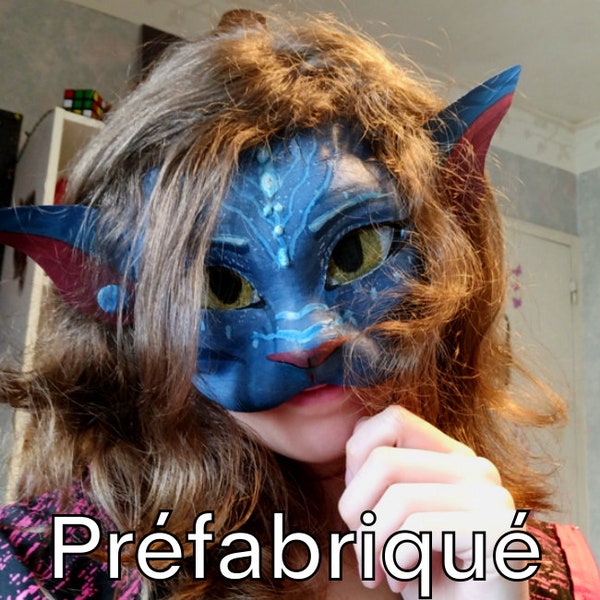 Cosplay Na'vi - Masque préfabriqué agréable à porter (déguisement/Masque therian)