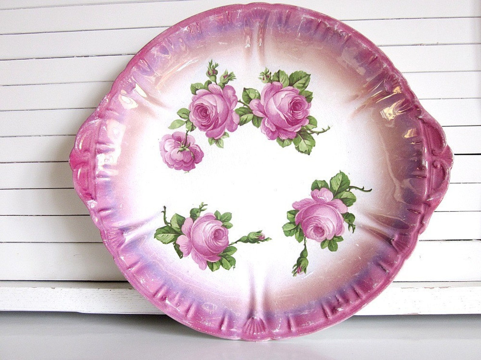 SALE Antique Porcelain Plate Franz Ant Mehlem Bonn Bermany Etsy