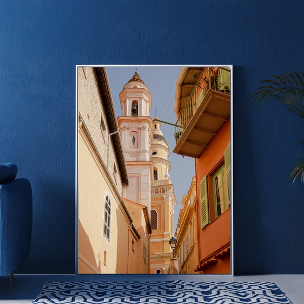 French city street photography, boho architecture decor print, colorful maximalist wall art, instant download photo, cadeau affiche