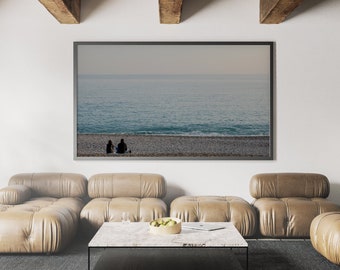 Large beach wall art, autumnal home decor, psychologie photographie print, digital download cadeau poster