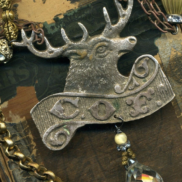 RESERVED LISTING--- An Odd Fellow--- Vintage Assemblage Necklace