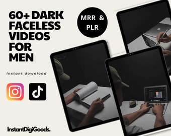 60+ Faceless MRR digital marketing videos for men, coaching, plr ,master resell rights,sell on etsy, tiktok,private label rights,