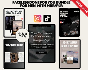 Faceless MRR Vault, digital marketing course men, faceless videos, plr ,master resell rights,sell on etsy, tiktok,private label rights,