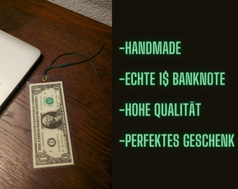 Dollar bladwijzer - boekaccessoires man - leescadeau - geldcadeau - origineel - hustler - geld - vers van de persnota - zijde