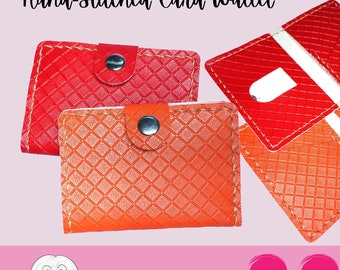Hand-Stitched Card Wallet SVG Pattern | Card Holder Template | Faux Leather Wallet | DIY Faux Leather Crafts | Bi-Fold Card Wallet