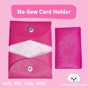 Tarjetero sin costura / Manualidades de piel sintética para hacer uno mismo / Hecho con Cricut / Tarjetero sin costuras / Plantilla SVG / svg, pdf, png, jpeg / Descarga digital