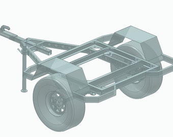 Offroad trailer camper frame , DXF, STP, 3D