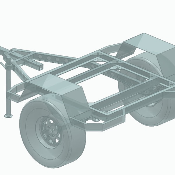 Offroad-Wohnmobilrahmen, DXF, STP, 3D