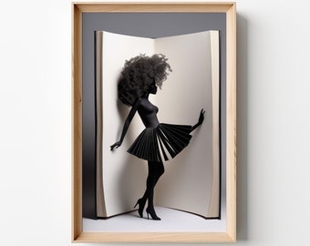 Look Forward Original, Digital Download, Black Woman Portrait, AI Art, Printable Wall Art, Modern Wall Decor. GPT4