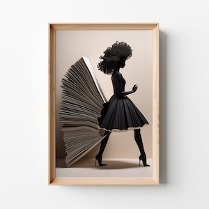 Moving Forward Original, Digital Download, Black Woman Portrait, AI Art, Printable Wall Art, Modern Wall Decor. GPT4
