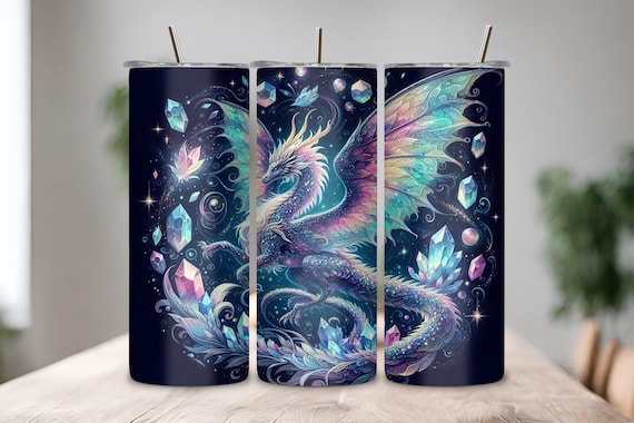 Celestial Dragon Tumbler, Mystic Dragon Coffee Cup, Fantasy Travel Mug, 20OZ Tumbler, 22OZ Tumbler, 30OZ Tumbler