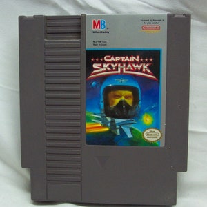 Vintage CAPTAIN SKYHAWK Nes Nintendo Video Game Cart Cartridge 1990 Tested Authentic Original 1980&#39;s 1989