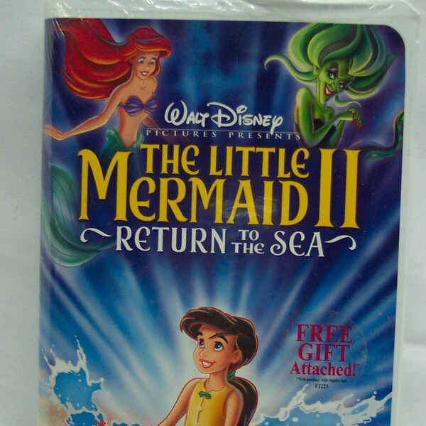 Vintage Walt Disney Little Mermaid II The Return to the Sea VHS VIDEO New 1990's w/ Music Cd
