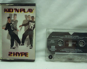 Vintage 1988 KID N PLAY 2 Hype Cassette Tape Debut Album Real Roxanne Hip Hop