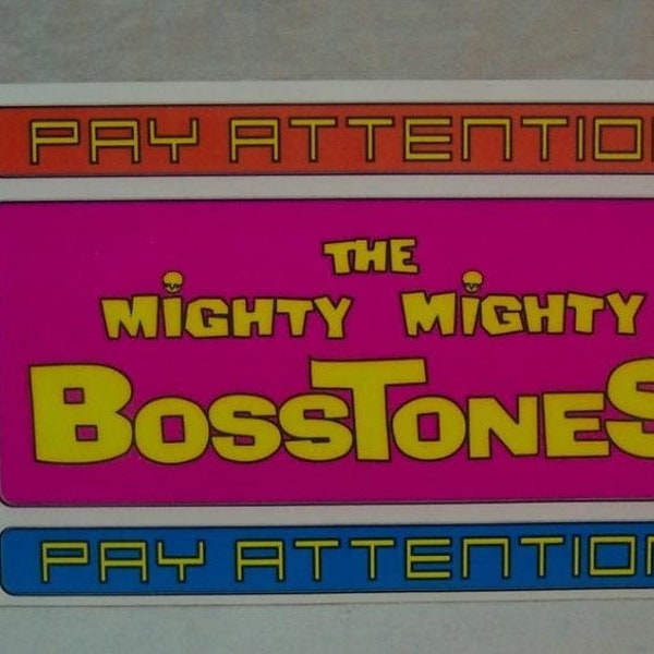 The Mighty Mighty Bosstones Pay Attention PROMO STICKER 2000 SUM41 Warp Tour Punk Ska Band