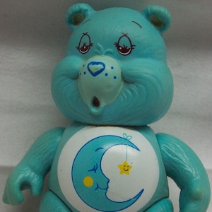 Vintage 1983 Care Bears BEDTIME BEAR Care Bear Action Figure Toy Kenner AGC Teddy Bear 1980&#39;s
